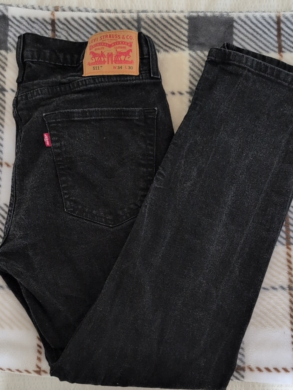 Levi's 511 Men's Black Skinny Jeans, 34x30